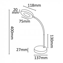 Asalite LED Asztali Lámpa 6W (500 lumen) fehér Asztali LED lámpa Asztali LED lámpa
