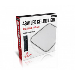 Asalite LED Mennyezeti Lámpa LIZA 48W 3000K/4000K/6500K (3400 lumen) Négyzet/Csillagos+Távirányító CCT Mennyezeti LED  Asalite LED mennyezeti lámpa ????????????? ASALITE