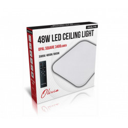 Asalite LED Mennyezeti Lámpa OLIVIA 48W 3000K/4000K/6500K (3400 lumen) Négyzet +Távirányító CCT Mennyezeti LED  Asalite LED mennyezeti lámpa ????????????? ASALITE