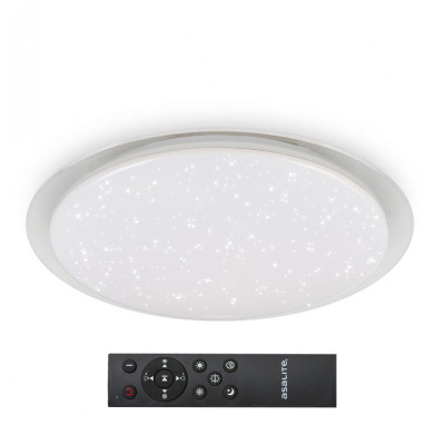 Asalite LED Mennyezeti Lámpa EMMA 72W 3000K/4000K/6500K (6120 lumen) Kerek/Csillagos+Távirányító CCT Mennyezeti LED 