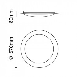 Asalite LED Mennyezeti Lámpa EMMA 72W 3000K/4000K/6500K (6120 lumen) Kerek/Csillagos+Távirányító CCT Mennyezeti LED  Asalite LED mennyezeti lámpa ????????????? ASALITE