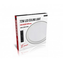 Asalite LED Mennyezeti Lámpa EMMA 72W 3000K/4000K/6500K (6120 lumen) Kerek/Csillagos+Távirányító CCT Mennyezeti LED 
