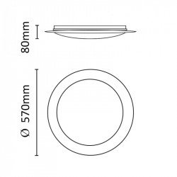 Asalite LED Mennyezeti Lámpa EMMA 72W 3000K/4000K/6500K (6120 lumen) Kerek/Csillagos+Távirányító CCT Mennyezeti LED  Asalite LED mennyezeti lámpa ????????????? ASALITE
