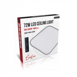 Asalite LED Mennyezeti Lámpa SOFIA 72W 3000K/4000K/6500K (5000 lumen) Négyzet+Távirányító CCT Mennyezeti LED  Asalite LED mennyezeti lámpa ????????????? ASALITE
