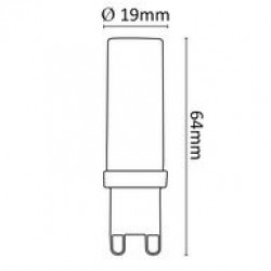 Asalite LED Izzó G9 6W 3000K (600 lumen) LED izzó