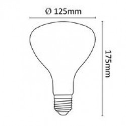 Asalite Infra Izzó Fehér R125 E27 150W 2800K Speciális izzók Fürdöszoba ????????????? ASALITE