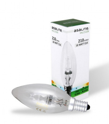 Halogén Izzó C35 gyertya E14 18W 2800K (210 lumen) Halogén izzók