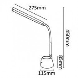 Asalite LED Asztali Lámpa dimmerelhető 6W (480 lumen) fekete Asztali LED lámpa Asztali LED lámpa