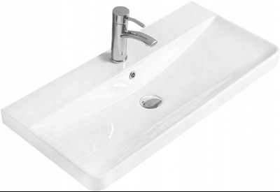 Mexen Dagna beépítheö mosdó kagyló   81 x 39 cm, fehér  - 21998000 Mosdó csaplyukal