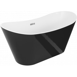Luxury Montana szabadon álló fürdökád akril  150 x 75 cm, fehér/fekete - 52011507575 Térben álló kád Térben álló kád 406959 Luxury
