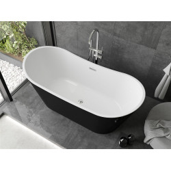Luxury Montana szabadon álló fürdökád akril  170 x 80 cm, fehér/fekete - 52011708075 Térben álló kád