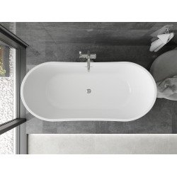 Luxury Montana szabadon álló fürdökád akril  170 x 80 cm, fehér/fekete - 52011708075 Térben álló kád