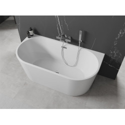 Luxury Oval szabadon álló fürdökád akril falhoz tolható 150 x 75 cm, fehér - 52671507500 Térben álló kád