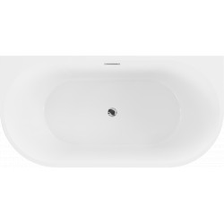 Luxury Oval szabadon álló fürdökád akril falhoz tolható 150 x 75 cm, fehér - 52671507500 Térben álló kád