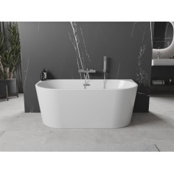 Luxury Oval szabadon álló fürdökád akril falhoz tolható 150 x 75 cm, fehér - 52671507500 Térben álló kád