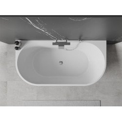 Luxury Oval szabadon álló fürdökád akril falhoz tolható 150 x 75 cm, fehér - 52671507500 Térben álló kád