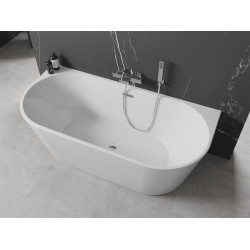 Luxury Oval szabadon álló fürdökád akril falhoz tolható 170 x 80 cm, fehér - 52671708000 Térben álló kád