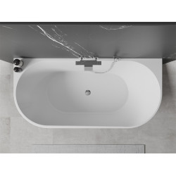 Luxury Oval szabadon álló fürdökád akril falhoz tolható 170 x 80 cm, fehér - 52671708000 Térben álló kád
