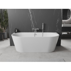 Luxury Oval szabadon álló fürdökád akril falhoz tolható 170 x 80 cm, fehér - 52671708000 Térben álló kád