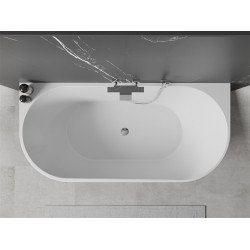 Luxury Oval szabadon álló fürdökád akril falhoz tolható 170 x 80 cm, fehér - 52671708000 Térben álló kád