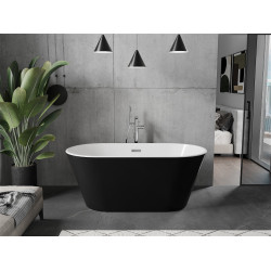 Luxury Flavia szabadon álló fürdökád akril  150 x 75 cm, fehér/fekete - 54031507575 Térben álló kád