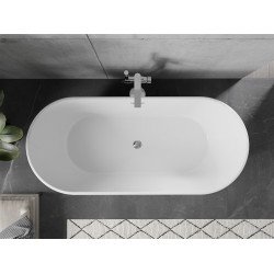 Luxury Flavia szabadon álló fürdökád akril  170 x 80 cm, fehér/fekete - 54031708075 Térben álló kád