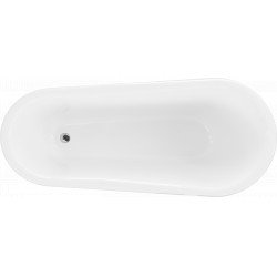 Luxury Retro szabadon álló fürdökád akril  170 x 75 cm, fehér, láb króm - 53251707500-00 Térben álló kád