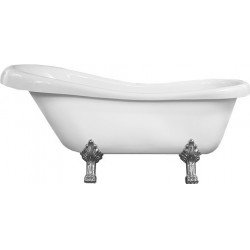 Luxury Retro szabadon álló fürdökád akril  170 x 75 cm, fehér, láb króm - 53251707500-00 Térben álló kád Térben álló kád 406594 Luxury