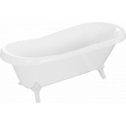 Luxury Retro szabadon álló fürdökád akril  170 x 75 cm, fehér, láb fehér  - 53251707500-20 Térben álló kád Térben álló kád 406959 Luxury