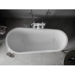 Luxury Retro szabadon álló fürdökád akril  170 x 75 cm, fehér, láb fehér  - 53251707500-20 Térben álló kád