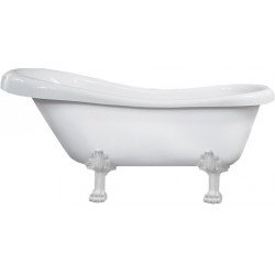 Luxury Retro szabadon álló fürdökád akril  170 x 75 cm, fehér, láb fehér  - 53251707500-20 Térben álló kád Térben álló kád 406959 Luxury