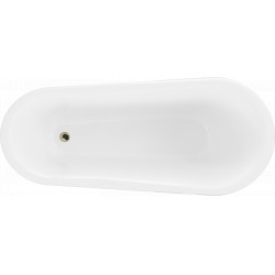 Luxury Retro szabadon álló fürdökád akril  170 x 75 cm, fehér, láb arany  - 53251707500-50 Térben álló kád