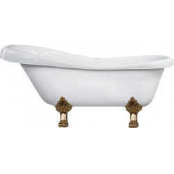 Luxury Retro szabadon álló fürdökád akril  170 x 75 cm, fehér, láb arany  - 53251707500-50 Térben álló kád Térben álló kád 406594 Luxury