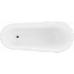 Luxury Retro szabadon álló fürdökád akril  170 x 75 cm, fehér, láb arany  - 53251707500-50 Térben álló kád