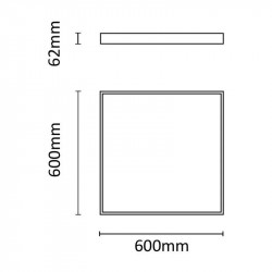 Asalite LED Panel Mennyezetre Rögzíthetõ Keret (62mm) 60x60cm BackLit Panelhez LED Panel LED Panel 406594 ASALITE
