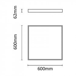 Asalite LED Panel Mennyezetre Rögzíthetõ Keret (62mm) 60x60cm BackLit Panelhez LED Panel LED Panel 406594 ASALITE