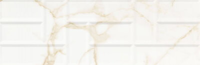 Ceramica Bianca ROYAL GOLD ART REKT. 25X75 fali Bianca Royal Gold