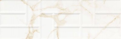 Ceramica Bianca ROYAL GOLD ART REKT. 25X75 fali Bianca Royal Gold