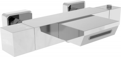 Mexen Cube termosztáros kád csaptelep , króm - 77360-00 Kádtöltö csap