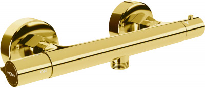 Mexen Slim  termostátos zuhanycsap , arany - 77105-50 Zuhany csap falra