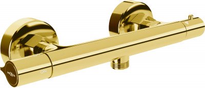 Mexen Slim  termostátos zuhanycsap , arany - 77105-50 Zuhany csap falra