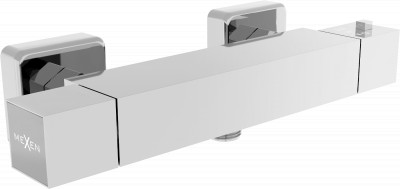 Mexen Cube  termostátos zuhanycsap , króm - 77200-00 Zuhany csap falra