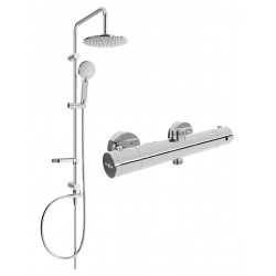 Mexen Carl  Zuhanyszett fali   termosztátos   Kai, króm - 77150240-00 Zuhany szett komplett Zuhany szett komplett 406594 Mexen