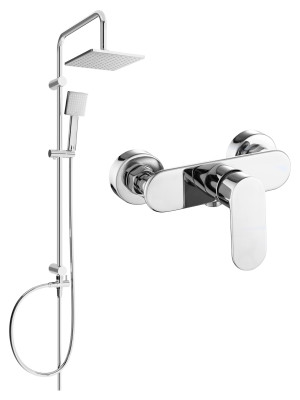 Mexen Tord   Zuhanyszett fali  Külön csap   Milo, króm - 71340200-00 Zuhany szett komplett