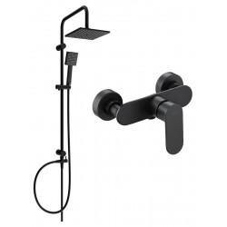 Mexen Tord   Zuhanyszett fali  Külön csap   Milo,  fekete - 71340200-70 Zuhany szett komplett Zuhany szett komplett 406594 Mexen