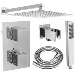 Mexen Cube DR02 rejtett zuhanyszett komplett  esöztetövel 30 cm, króm - 77502DR0230-00 Zuhany szett komplett Zuhany szett komplett 406594 Mexen