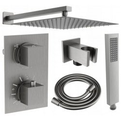Mexen Cube DR02 rejtett zuhanyszett komplett  esöztetövel 30 cm, grafit - 77502DR0230-66 Zuhany szett komplett Zuhany szett komplett 406594 Mexen