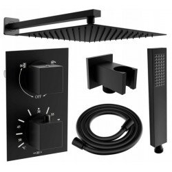 Mexen Cube DR02 rejtett zuhanyszett komplett  esöztetövel 30 cm,  fekete - 77502DR0230-70 Zuhany szett komplett Zuhany szett komplett 406594 Mexen