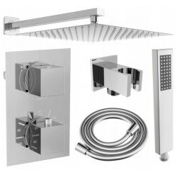 Mexen Cube DR02 Rejtett zuhanyszett komplett  esöztetövel25 cm, króm - 77502DR0225-00 Zuhany szett komplett Zuhany szett komplett 406594 Mexen