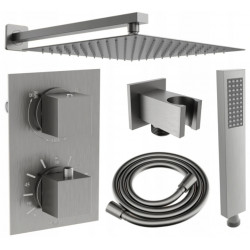 Mexen Cube DR02 rejtett zuhanyszett komplett  esöztetövel 25 cm, grafit - 77502DR0225-66 Zuhany szett komplett Zuhany szett komplett 406594 Mexen